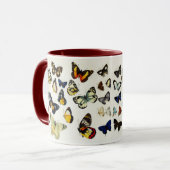 Mug ROUGE JAUNE BLEU BLANC BUTTERFLIES Beauté Nature (Devant gauche)