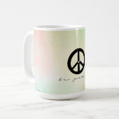 Mug Rouge Jaune Blush Tie Dye Paix (Devant gauche)