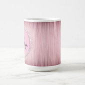 Mug Rouge lueur d'un roseGlittery Monogramme (Centre)