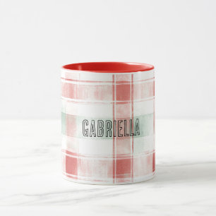 Mug Rouge Menthe Poivre de Menthe Mocha Rayures à Carr