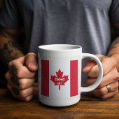 Mug Rouge moderne sur blanc" "Mon Canada se lève"