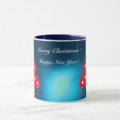 Mug ROUGE NOËL ARBRE FÊTE DE VACANCES bleu (Centre)