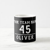Mug Rouge Noir avec nom et numéro d'équipe (Centre)