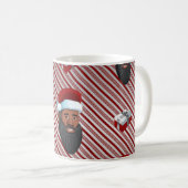 Mug Rouge noir du Père Noël (Devant droit)