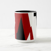 Mug Rouge noir et blanc abstrait (Centre)