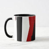 Mug Rouge noir et blanc abstrait (Gauche)