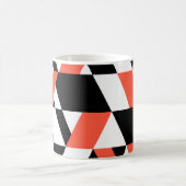 Mug Rouge-noir, moderne, tendance, conception géométri (Centre)