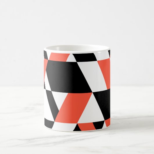 Mug Rouge-noir, moderne, tendance, conception géométri (Centre)