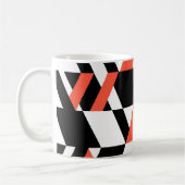 Mug Rouge-noir, moderne, tendance, conception géométri (Gauche)