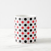 Mug Rouge noir Pois Textile Motif Design (Centre)