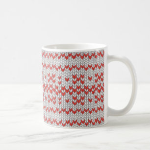 Mug ROUGE NORDIQUE KNIT Blanc Musique
