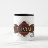 Mug Rouge & Or Art Déco Obliviate Spell Graphisme (Centre)