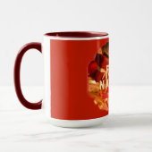 Mug Rouge or Feliz Navidad Script Noël moderne (Gauche)
