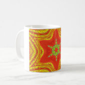 Mug Rouge or vert Mandala Art Imprimer (Devant gauche)