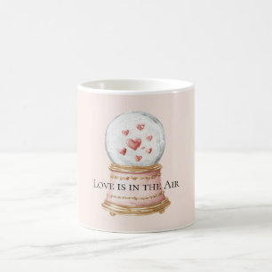 Mug Rouge pâle L'amour est dans l'air Cœurs rouges