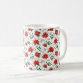 Mug Rouge Poinsettias Botanique (Devant droit)