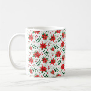 Mug Rouge Poinsettias Botanique
