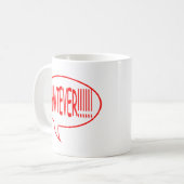 Mug Rouge quelque bulle de la parole (Devant gauche)