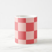 Mug Rouge rose À damiers En vichy Motif (Centre)