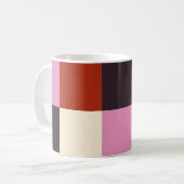 Mug Rouge rose aubergine ivoire élégant (Devant gauche)
