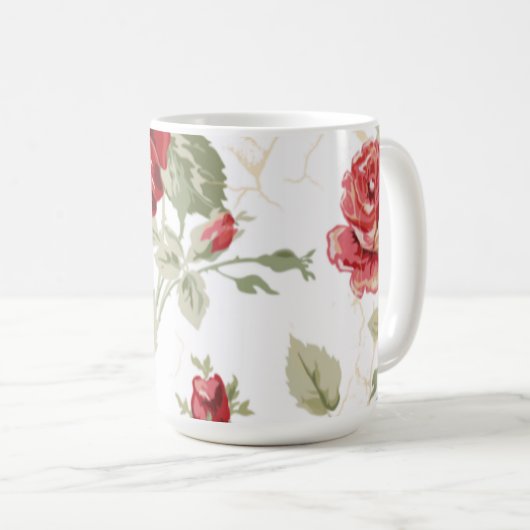 Mug Rouge rose classique (Devant droit)
