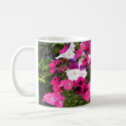 Mug Rouge rose et blanc Pétunia (Gauche)