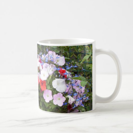 Mug Rouge rose et blanc Pétunia (Droite)