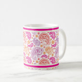 Mug Rouge rose et jaune Motif (Devant droit)