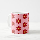 Mug Rouge rose Y2K Fleur sauvage Bold Retro Spring Cui (Devant gauche)