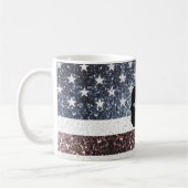 Mug Rouge rustique Bleu Bleu Étincelles drapeau améric (Gauche)