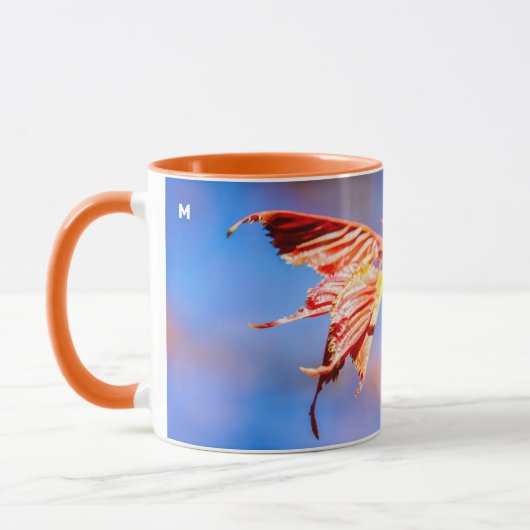 Mug Rouge Sakura bleu ciel (Gauche)