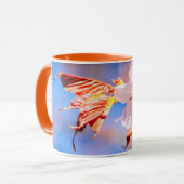 Mug Rouge Sakura bleu ciel (Devant gauche)