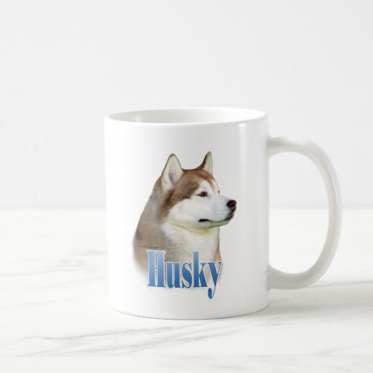Mug Rouge Sibérien Husky Nom (Droite)
