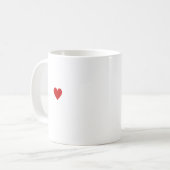 Mug Rouge Simple Cœur Amour Classique Moderne Minimali (Devant gauche)
