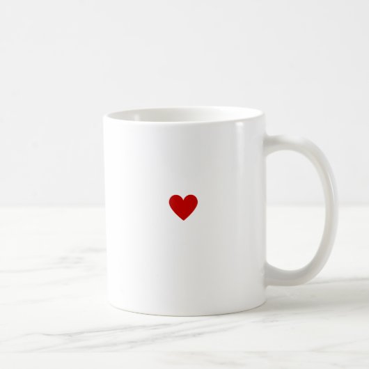 Mug Rouge Simple Cœur Amour Classique Moderne Minimali (Droite)