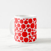 Mug Rouge tacheté sur blanc (Devant gauche)