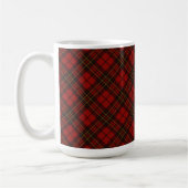 Mug Rouge tartan Noël plaid vacances hiver motif (Gauche)