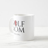 Mug Rouge tendance "GOLF MOM" (Devant gauche)