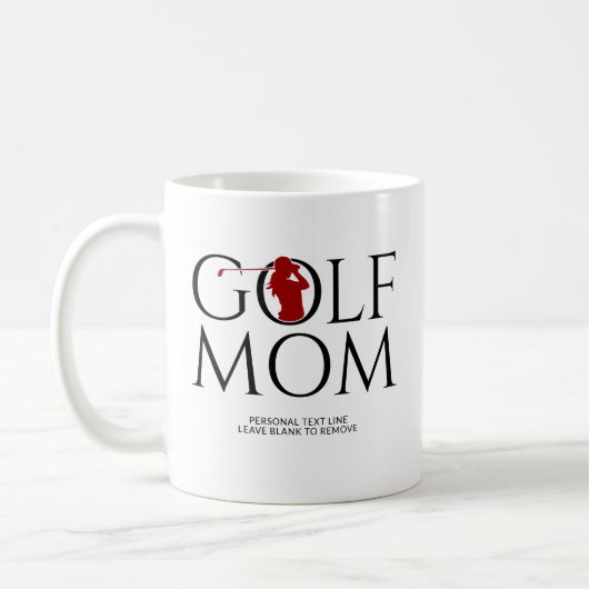 Mug Rouge tendance "GOLF MOM" (Gauche)