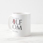 Mug Rouge tendance "WORLD'S Best GOLF MOM" (Devant gauche)