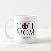 Mug Rouge tendance "WORLD'S Best GOLF MOM" (Gauche)