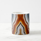 Mug Rouge Terracotta Blanc Noir Bleu Or Géode d'âge (Centre)