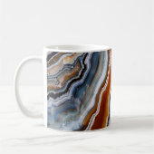 Mug Rouge Terracotta Blanc Noir Bleu Or Géode d'âge (Gauche)