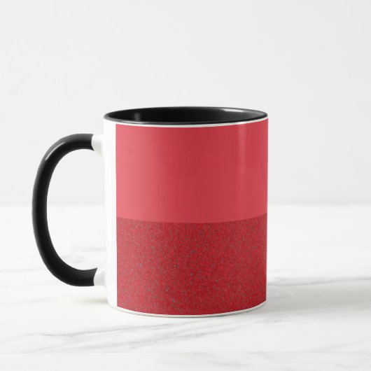 Mug rouge tomate à deux tons - Moitié texturé (Gauche)