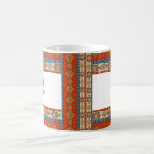 Mug Rouge turc oriental et confiture Brown avec tulipe (Centre)