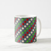 Mug Rouge Vert Blanc Polka Point (Devant droit)