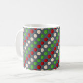 Mug Rouge Vert Blanc Polka Point (Devant gauche)