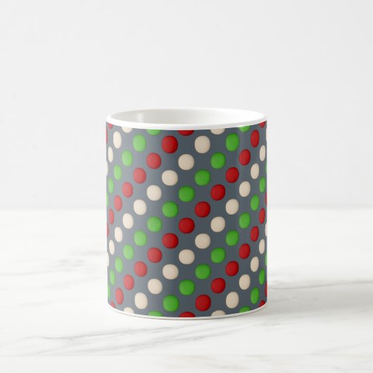 Mug Rouge Vert Blanc Polka Point (Centre)