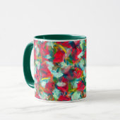 Mug Rouge Vert Bleu Bleu Jaune Abrégé (Devant gauche)
