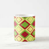 Mug Rouge vert diamant géométrique (Centre)